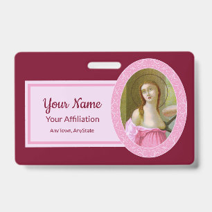 Pink St. Agatha (M 003) Badge 2