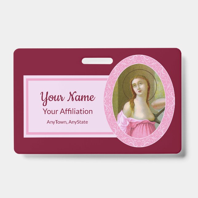 Pink St. Agatha (M 003) Badge 2 (Front)