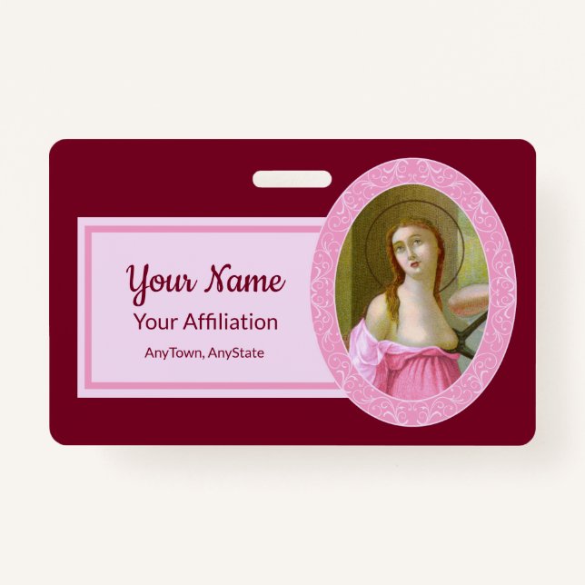 Pink St. Agatha (M 003) Badge 2 (Front)