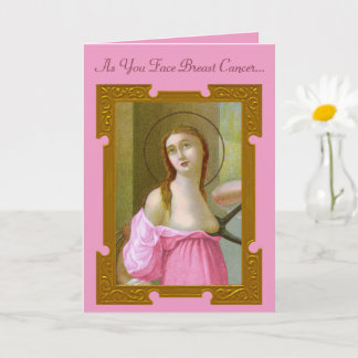 Pink St. Agatha (M 003) Encouragement Card 2