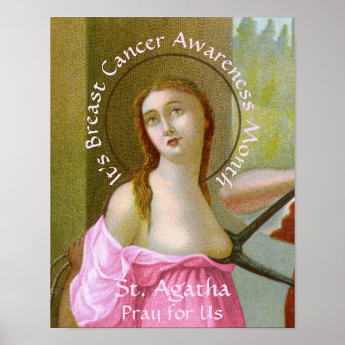 Pink St Agatha M 003 Poster