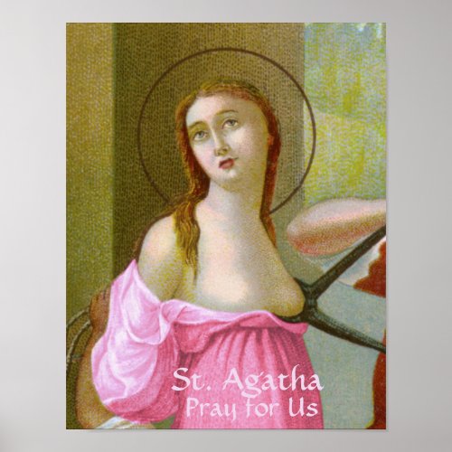 Pink St Agatha M 003 Poster