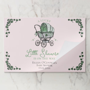 Pink St Patrick's Day Baby Shower Paper Placemats