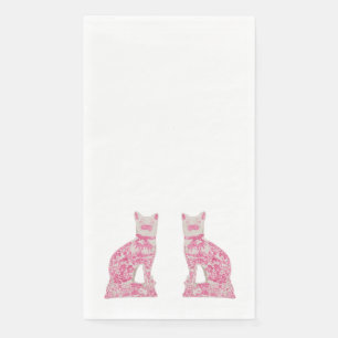 Pink Staffordshire Cats  Paper Guest Towels