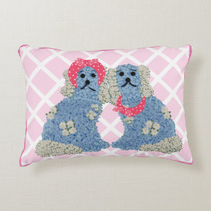 Pink Staffordshire Dogs Bandana Lumbar Accent Pillow