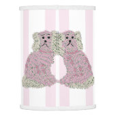 Pink Staffordshire Dogs Ginger Jar Jars Lamp Shade (Back)