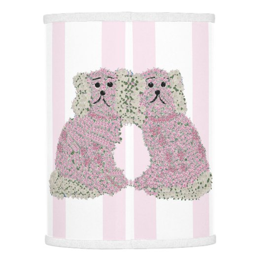 Pink Staffordshire Dogs Ginger Jar Jars Lamp Shade (Back)