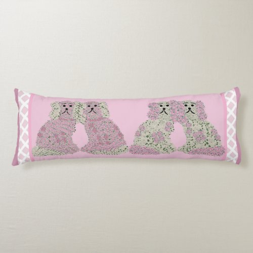  Pink Staffordshire Dogs Lumbar Body Pillow