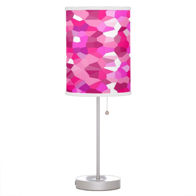 Pink Stained Glass Lamp Shade (Left)