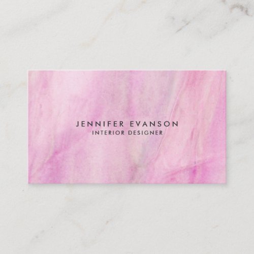 Pink Stained Glass Watercolor Pattern Pretty Business Card
