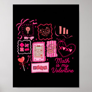 Pink Stamp Math Is My Valentine Mathletics Algebra Poster