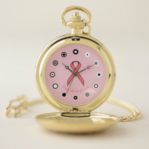 Pink Standard Ribbon (Bf) by K Yoncich Pocket Watch