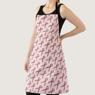 Pink Standard Ribbon by Kenneth Yoncich Apron