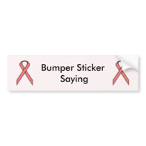 Pink Standard Ribbon by Kenneth Yoncich Bumper Sticker