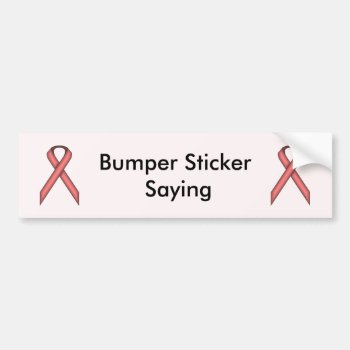 Pink Standard Ribbon By Kenneth Yoncich Bumper Sticker by KennethYoncich at Zazzle