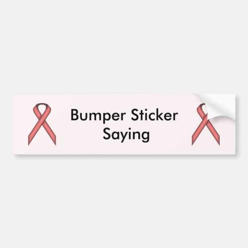 Pink Standard Ribbon by Kenneth Yoncich Bumper Sticker