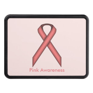 Pink Standard Ribbon by Kenneth Yoncich Hitch Cover