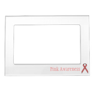 Pink Standard Ribbon by Kenneth Yoncich Magnetic Frame