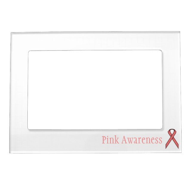 Pink Standard Ribbon by Kenneth Yoncich Magnetic Frame (Front)