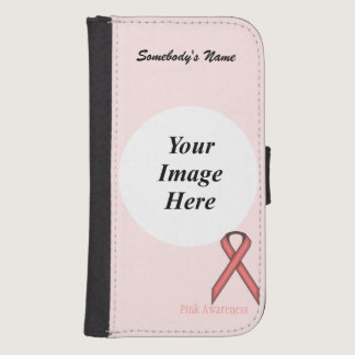 Pink Standard Ribbon by Kenneth Yoncich Galaxy S4 Wallet Case