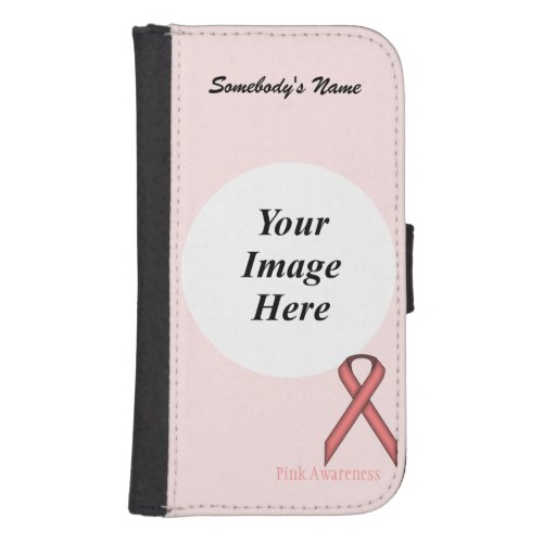 Pink Standard Ribbon by Kenneth Yoncich Galaxy S4 Wallet Case