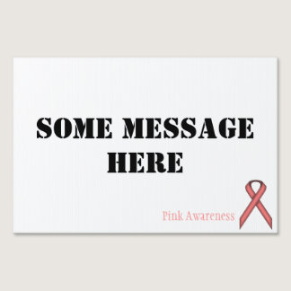 Pink Standard Ribbon by Kenneth Yoncich Sign