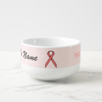 Pink Standard Ribbon by Kenneth Yoncich Soup Mug