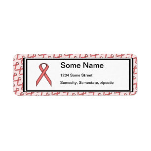 Pink Standard Ribbon Label