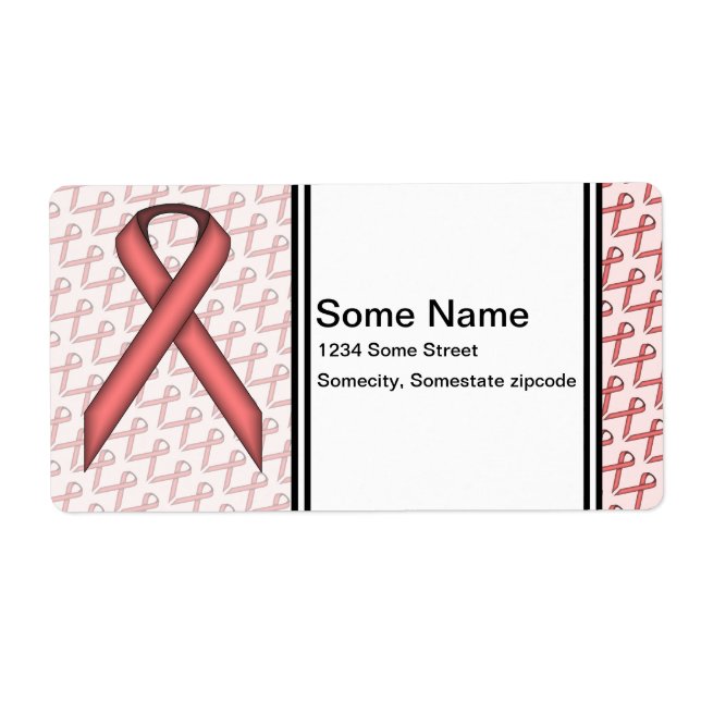 Pink Standard Ribbon Label (Front)
