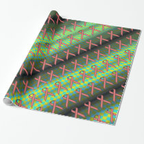 Pink Standard Ribbon Pattern by Kenneth Yoncich Wrapping Paper