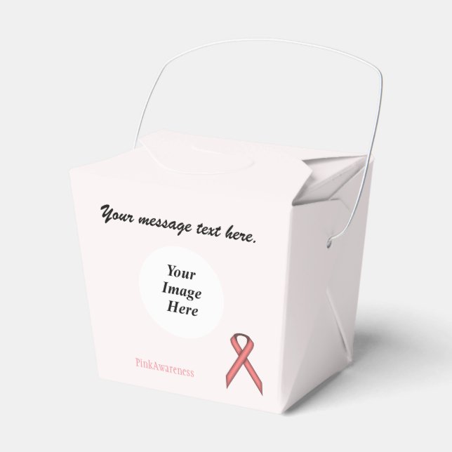 Pink Standard Ribbon Template by Kenneth Yoncich Favor Boxes (Front Side)