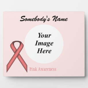 Pink Standard Ribbon Template by Kenneth Yoncich Plaque