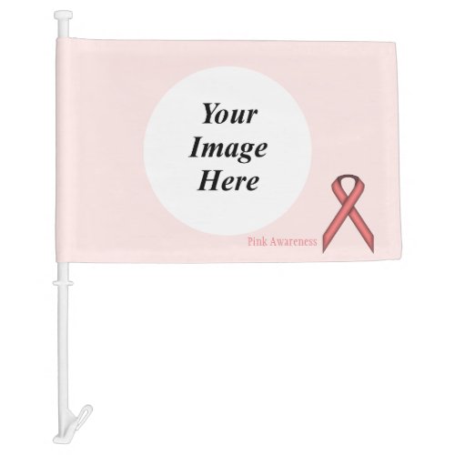 Pink Standard Ribbon Tmpl by Kenneth Yoncich Car Flag