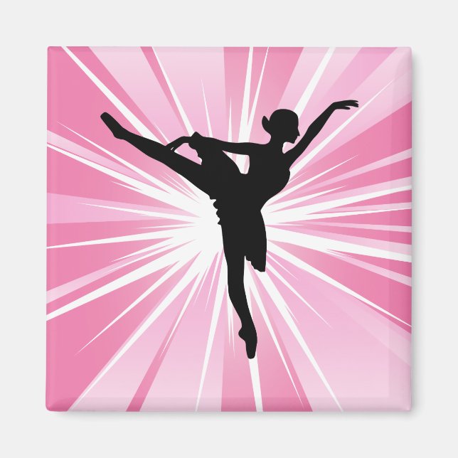 Pink Star Ballerina Magnet (Front)