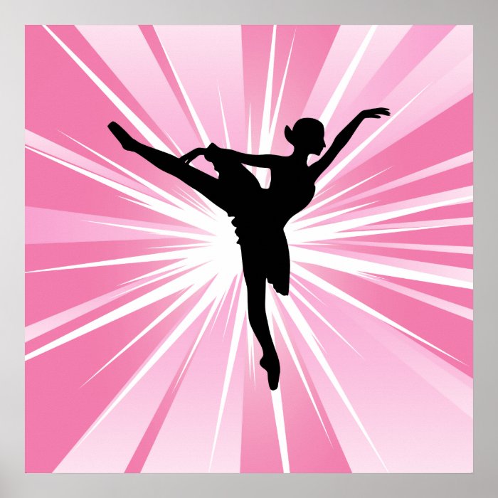 Pink Star Ballerina Poster