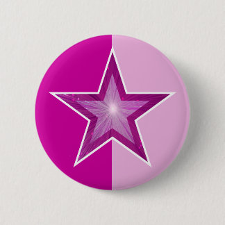 Pink Star button pink two tone