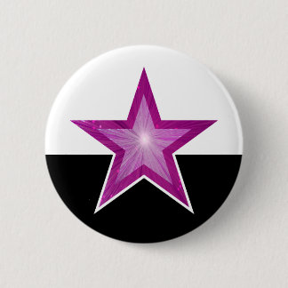 Pink Star button white black