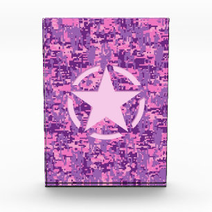 Pink Star Deco on Digital Camo Style Award
