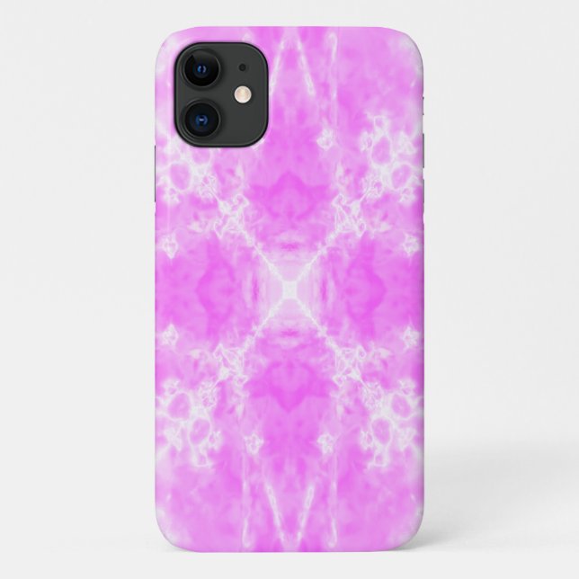 Pink star kaleidoscope pattern Case-Mate iPhone case (Back)