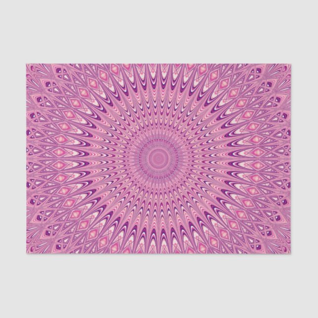 Pink star mandala tissue paper (Front)