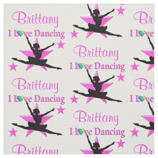 PINK STAR PERSONALIZED DAZZLING DANCER FABRIC