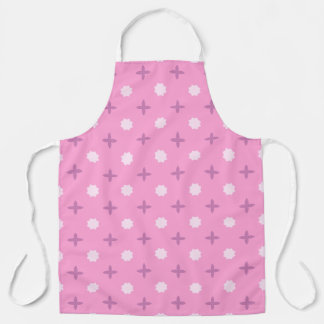 Pink Star Petal Dot Pattern Apron