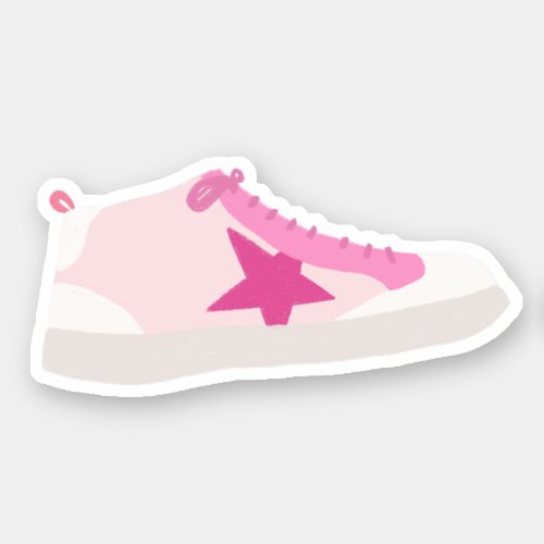 Pink Star Sneaker Sticker