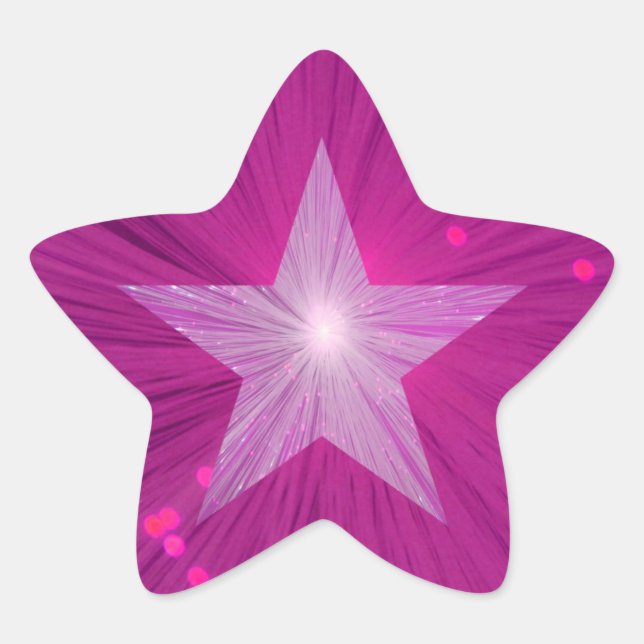 Pink Star sticker star shape (Front)