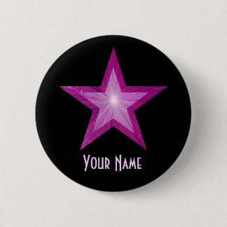 Pink Star 'Your Name' button black