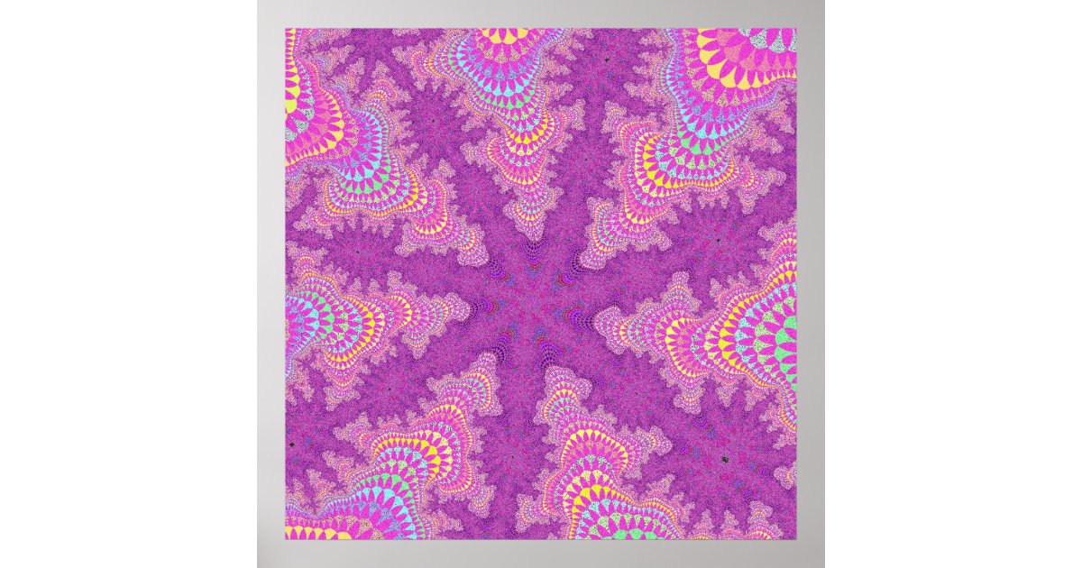 Pink Starburst Poster | Zazzle