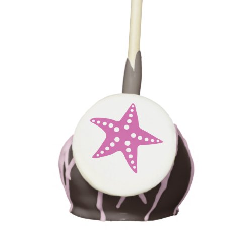 Pink Starfish Cake Pops for Beach Party Fuchsia