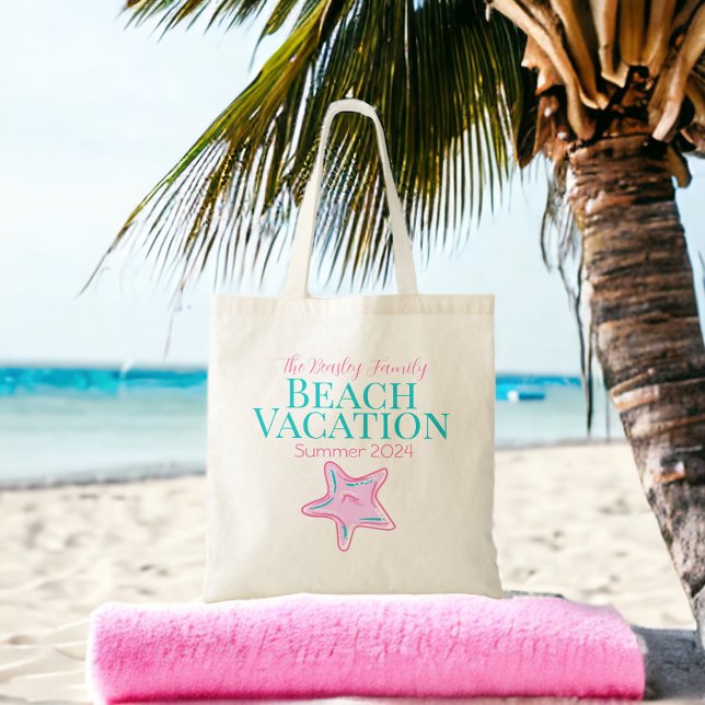 Pink Starfish Custom / Beach Reunion Vacation  Tote Bag (Creator Uploaded)