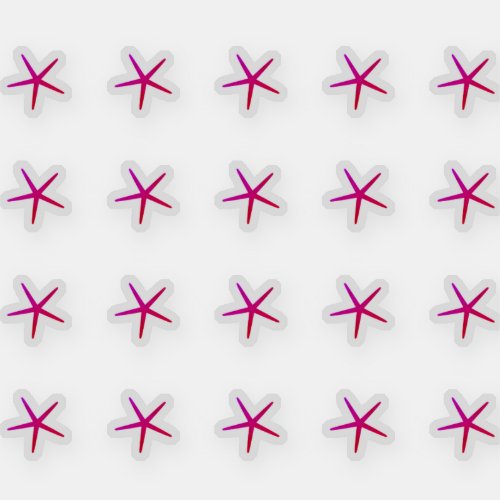 Pink Starfish Pattern Cute Beach Nautical Sea Star Sticker