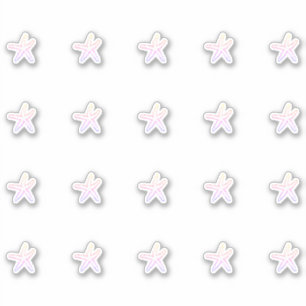 Pink Starfish Patterns Cute Sealife Beach Ocean Sticker